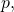 p,