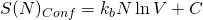 S(N)_{Conf} =  k_{b} N \ln V + C