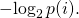 -\!\log_2 p(i).
