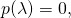 p(\lambda) = 0,