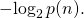 -\!\log_2 p(n).
